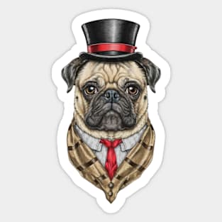 The pug Sticker